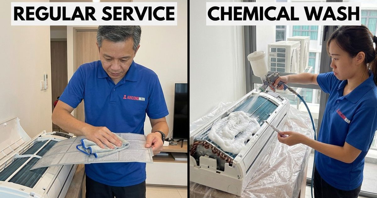 Chemical wash comparison